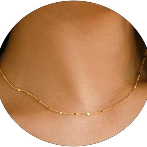 Dot Necklace with Brass and Adjustable Lobster Clasp