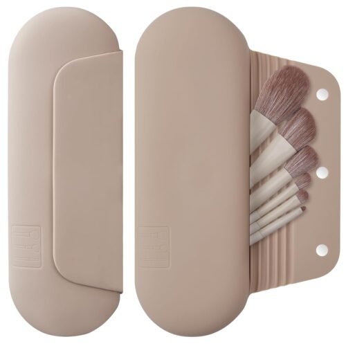 Silicone Makeup Brush Holder with Magnetic Clasp