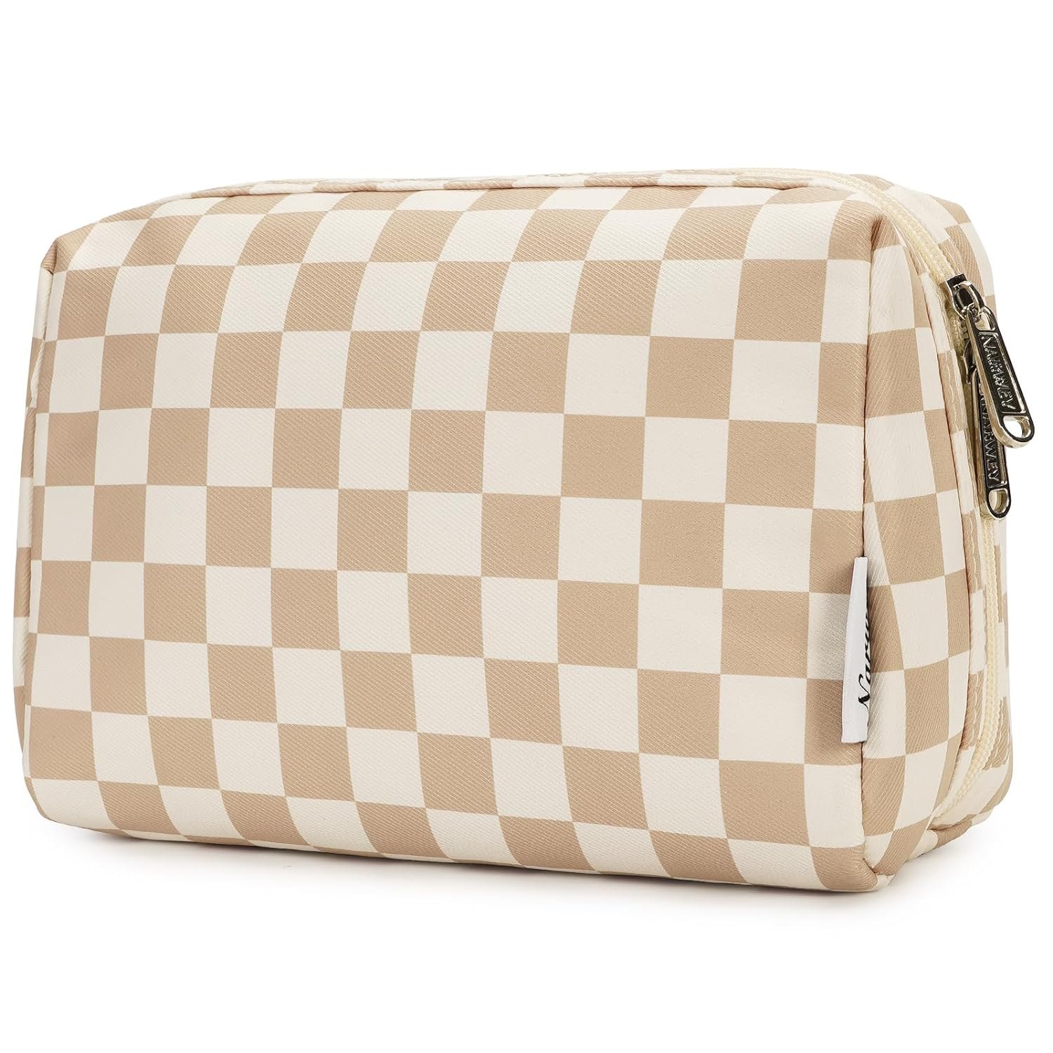 Compact Travel Makeup Bag with Inner Pockets and Water Resistant Fabric
