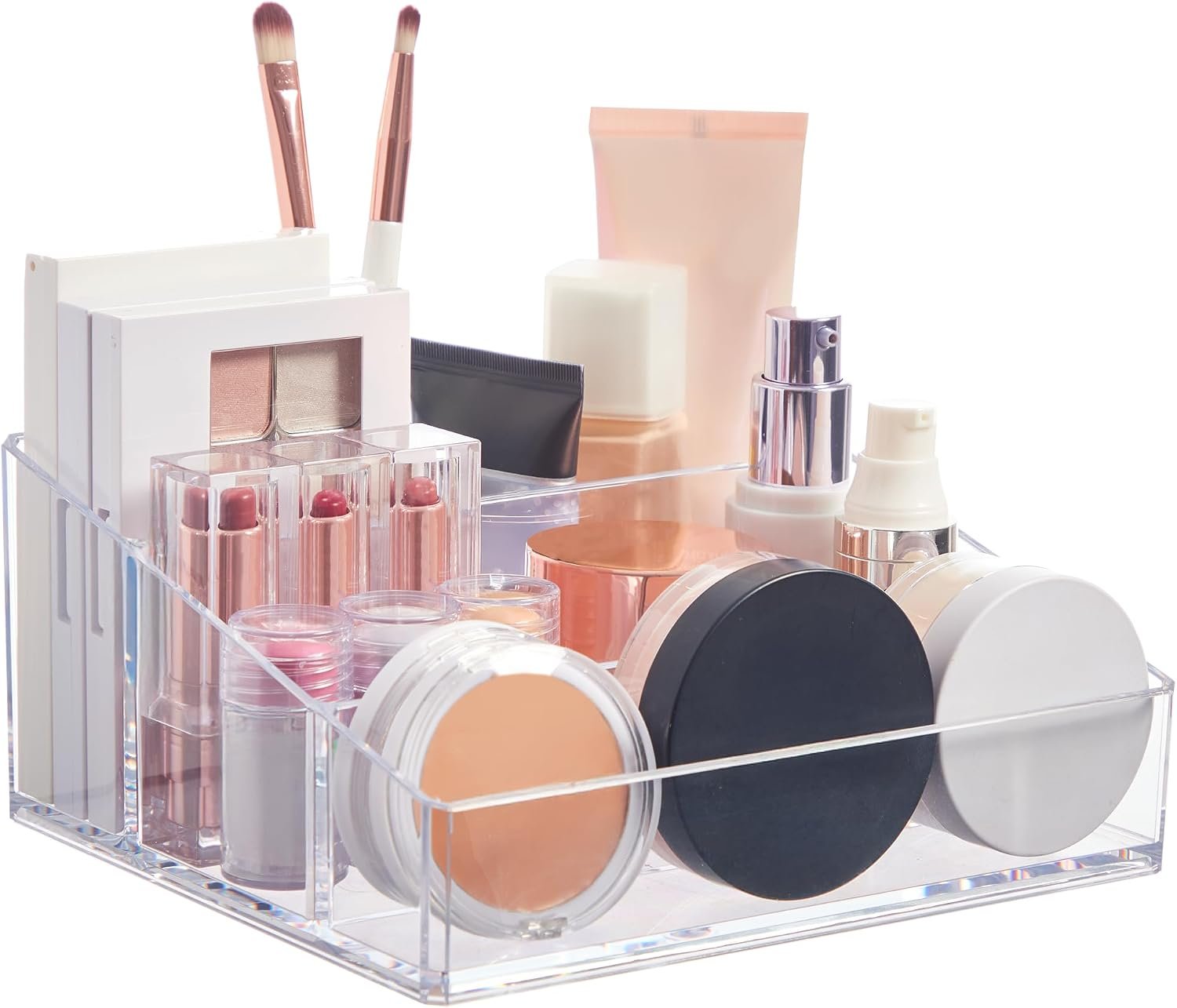 Small Clear 4 Compartment Vanity Organiser