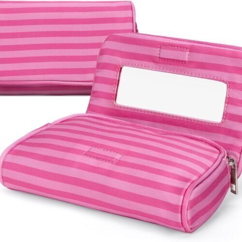 Floral Makeup Pouch Set with Three Sizes and Smooth Zipper
