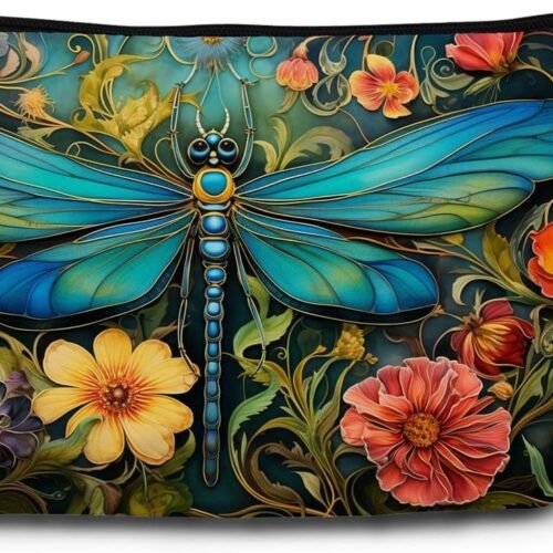 Nylon Makeup Bag with Built In Mirror and Waterproof Finish