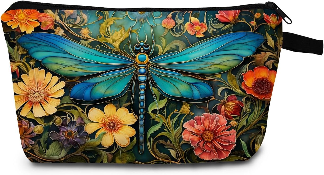 Nylon Makeup Bag with Built In Mirror and Waterproof Finish
