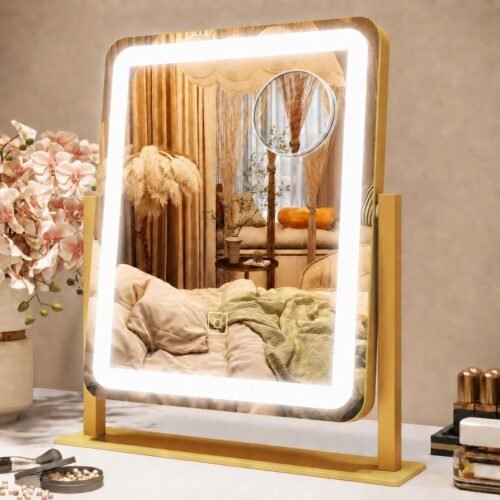 58 x 46 cm LED Mirror with Detachable Magnifier, Plug In