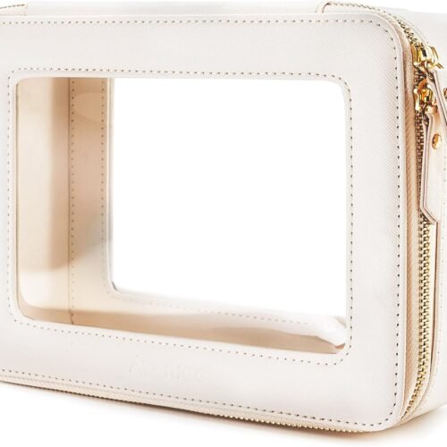 Clear Makeup Bag with Reinforced Frame and Metal Zipper