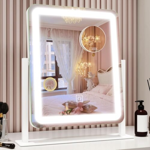 33 x 42 cm Lighted Vanity Mirror with 3 Colour Dimming Modes
